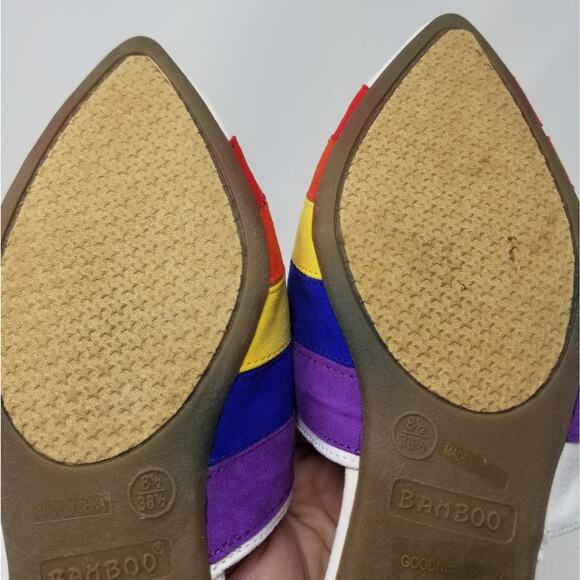 Bamboo NEW Colorful Slip On Mules Multicolor Comfortable Women's Size 8 1\2 - Picture 7 of 7